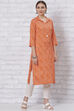 Red Straight Printed Kurta image number 3